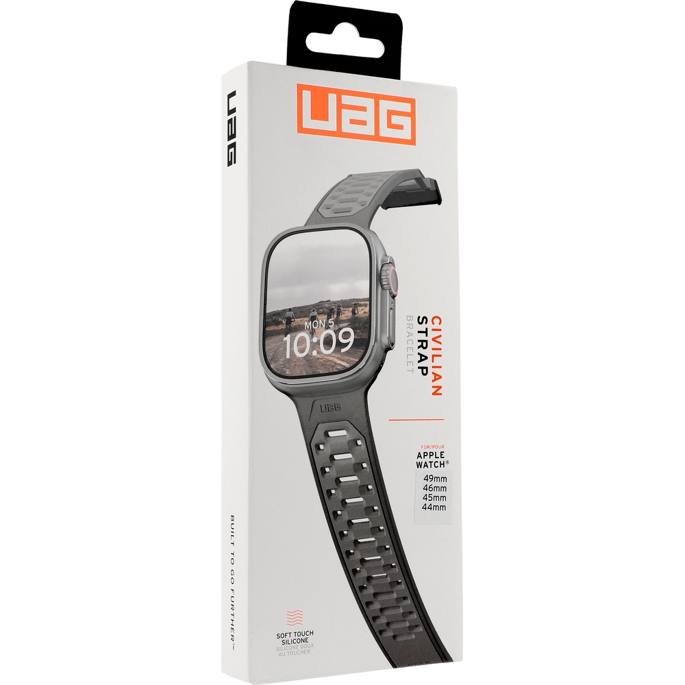 Pasek Urban Armor Gear UAG Civilian do Apple Watch 49/46/45/44 mm, szary